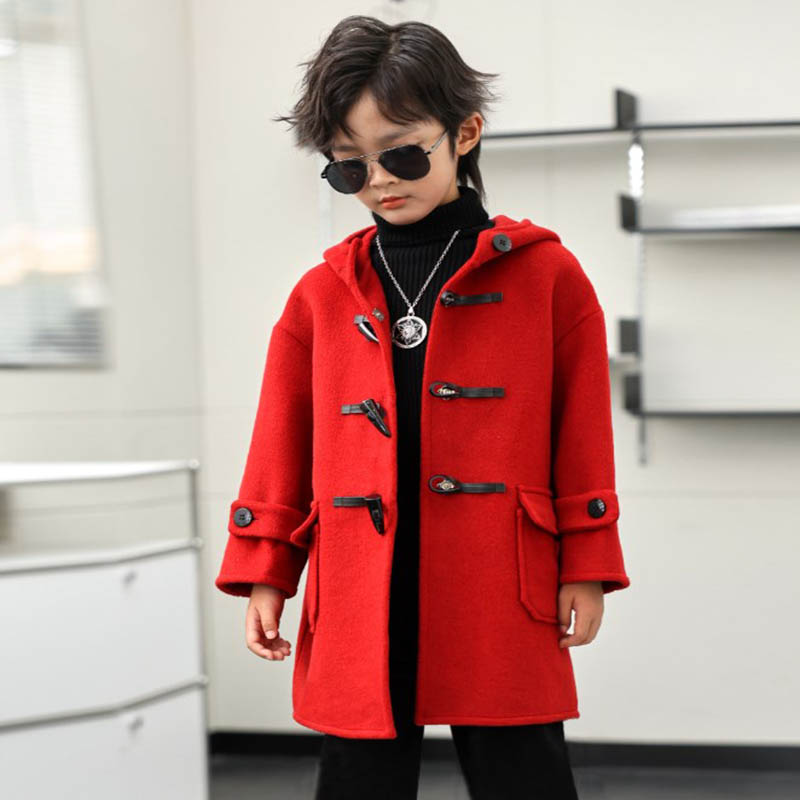 Photography Jacket - Children Winter Red Green Wool Coat