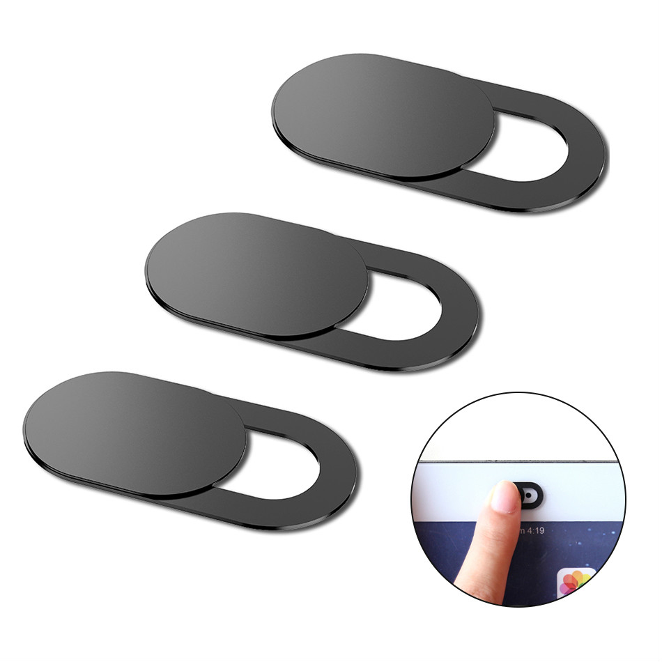 Photography Zooming - 3pcs Black Plastic Webcam Cover Anti-hacker