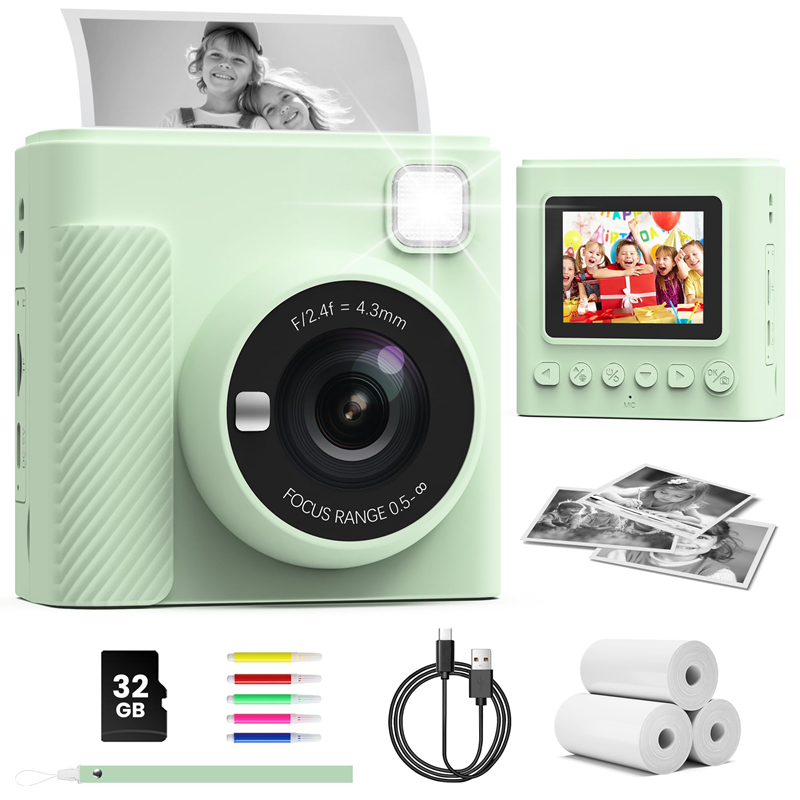 Photography And Videography - 1080P Portable Digital Instant Camera Color