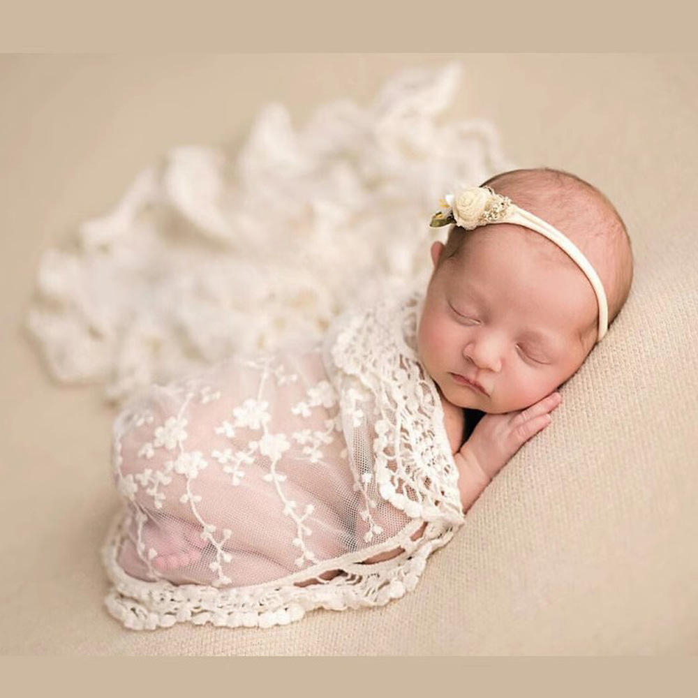 Photography Newborn - Newborn Photography Props Blanket Backdrop Lace