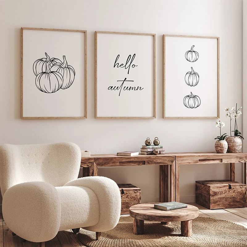 Photography Kit - Set of 3 Pumpkin Minimalism Black
