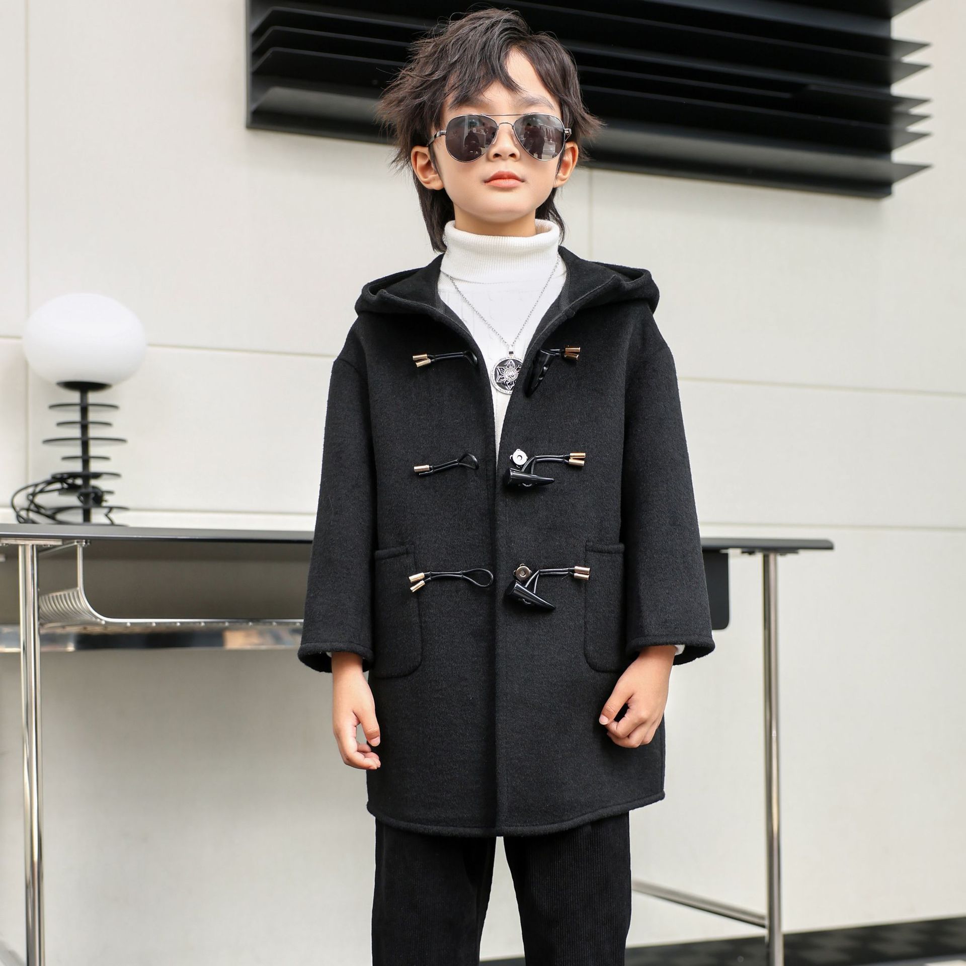 Children Winter Red Green Wool - Photography Jacket recension och pris