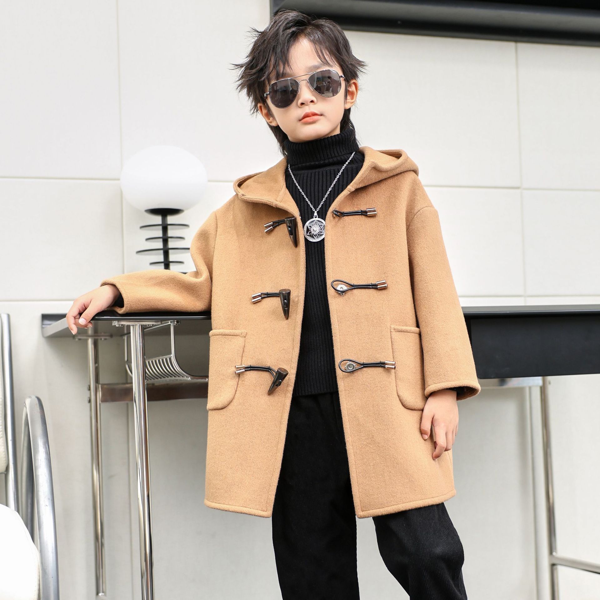 Children Winter Red Green Wool - Photography Jacket recension och pris