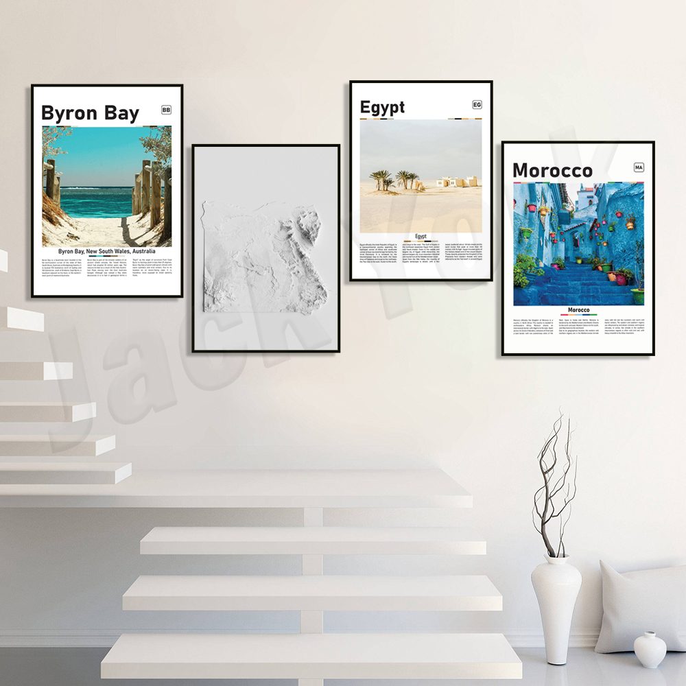 Egypt relief map print, Morocc - Photography Mapped recension och pris