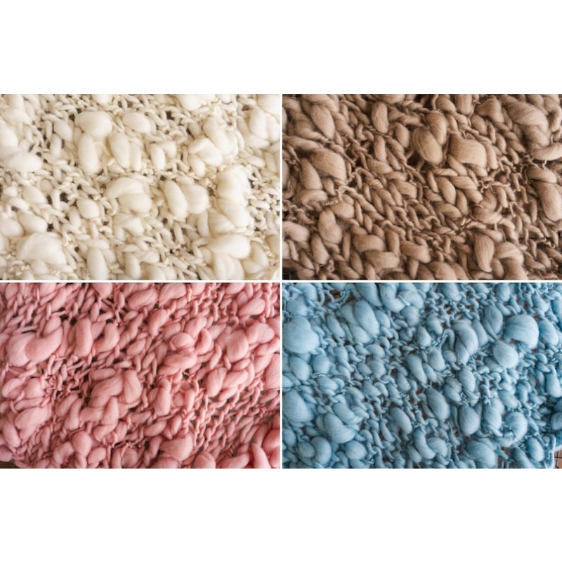 Chunky Knit Merino Baby Blanke - Photography Newborn recension och pris