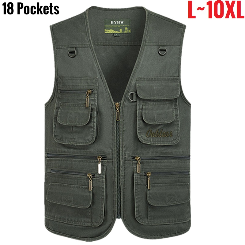 Multi Pocket Men's Vest Zipper - Photography Jacket recension och pris