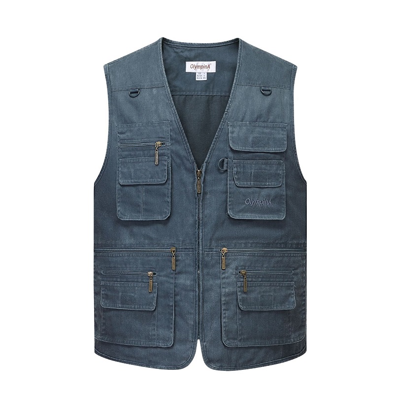 Multi Pocket Men's Vest Zipper - Photography Jacket recension och pris
