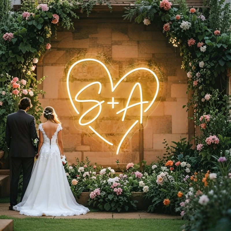 Custom Initials Heart LED Neon - Photography Graduation recension och pris