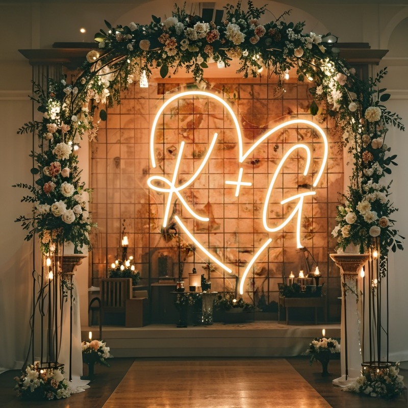Custom Initials Heart LED Neon - Photography Graduation recension och pris