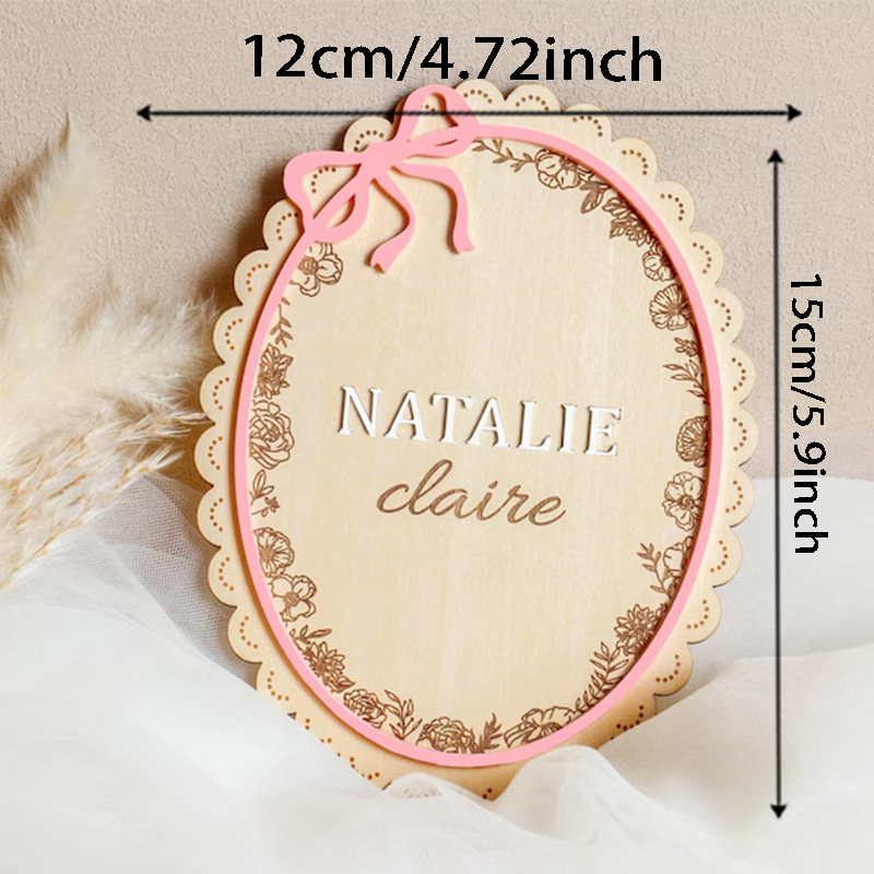 1pc Wooden Newborn Name Sign,  - Photography Newborn recension och pris