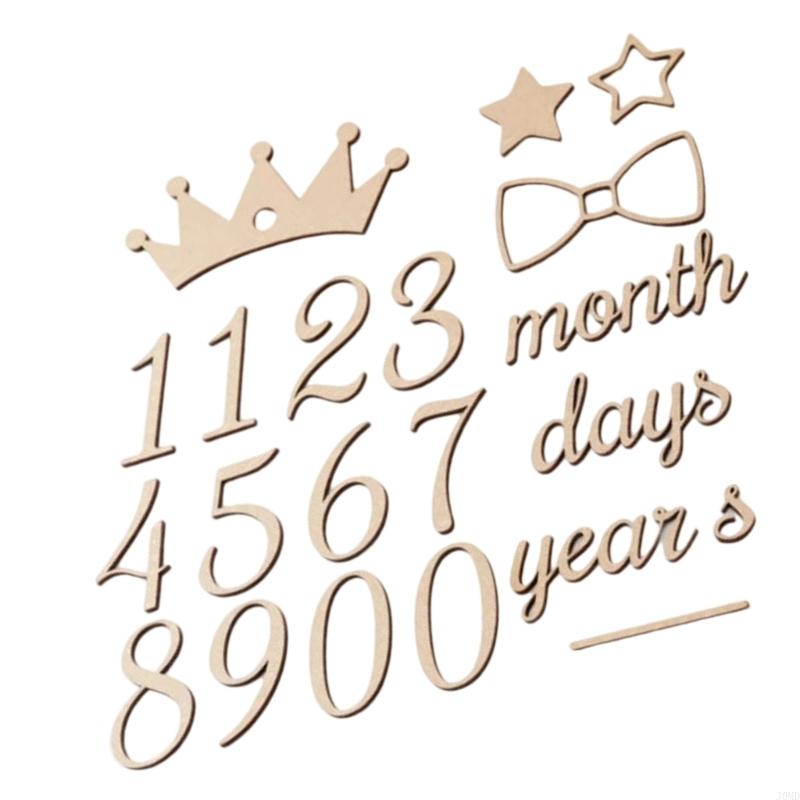 Baby Month Milestones Wooden N - Photography Word recension och pris