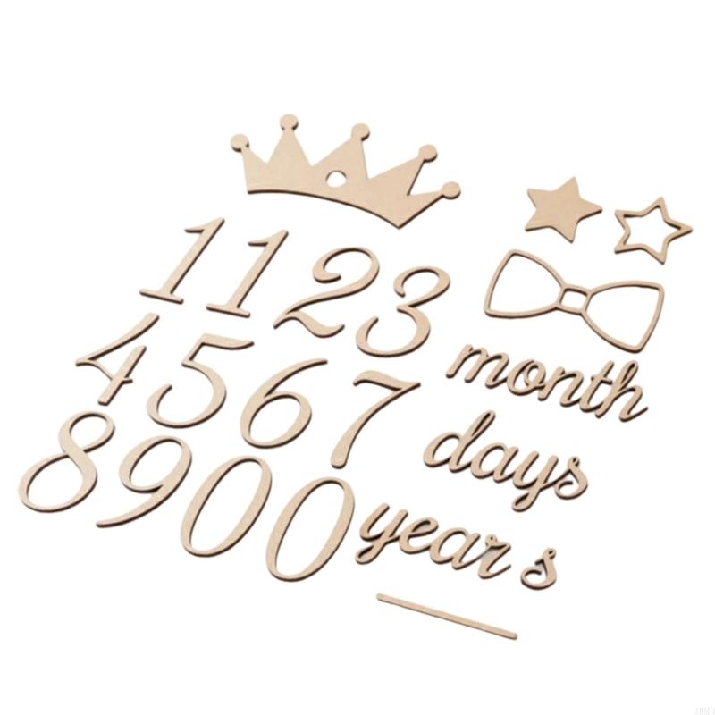 Baby Month Milestones Wooden N - Photography Word recension och pris