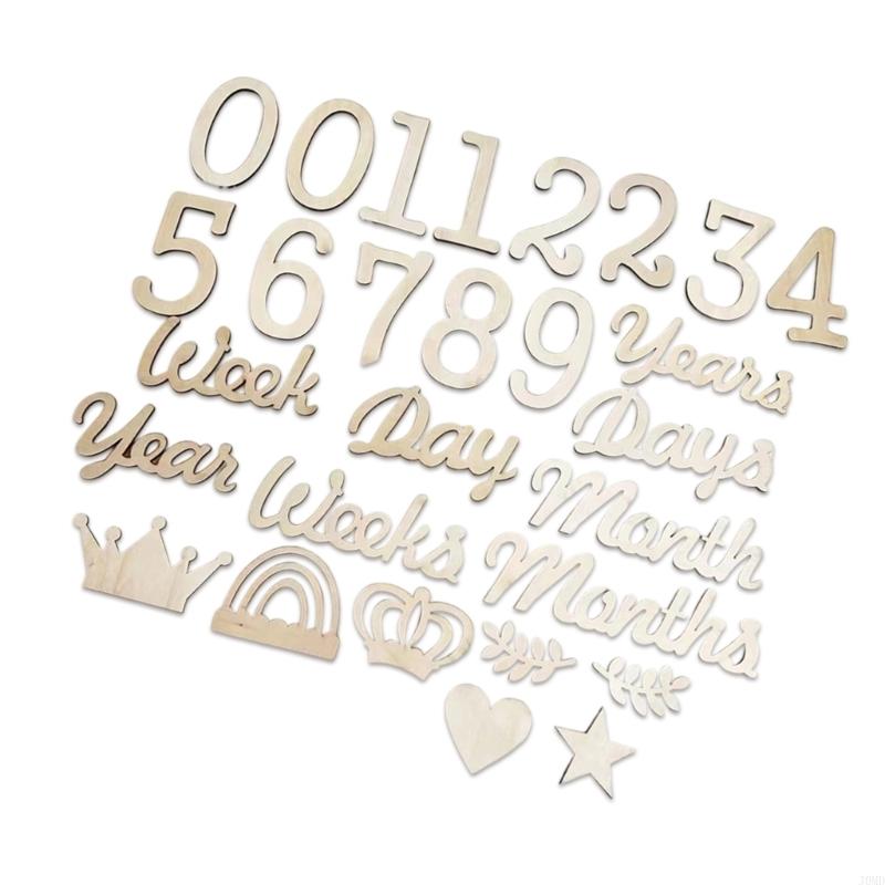 Baby Month Milestones Wooden N - Photography Word recension och pris