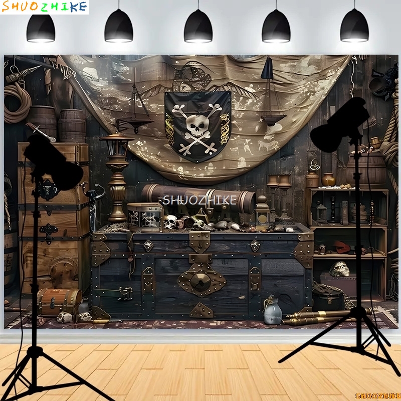 Retro Pirate Treasure Map Back - Photography Mapped recension och pris