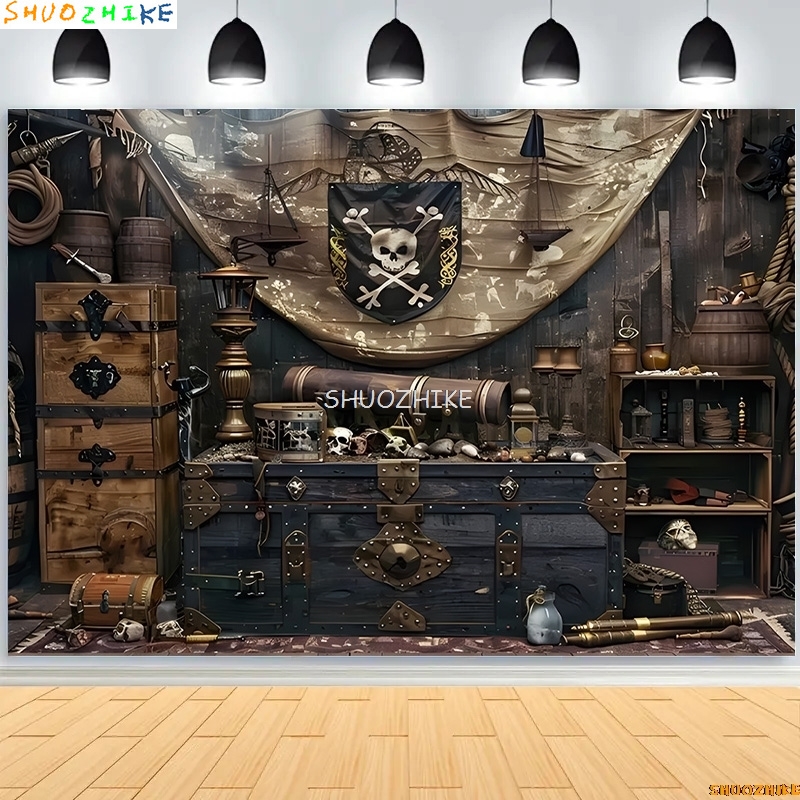 Retro Pirate Treasure Map Back - Photography Mapped recension och pris