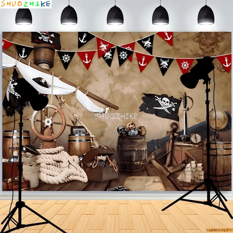 Retro Pirate Treasure Map Back - Photography Mapped recension och pris