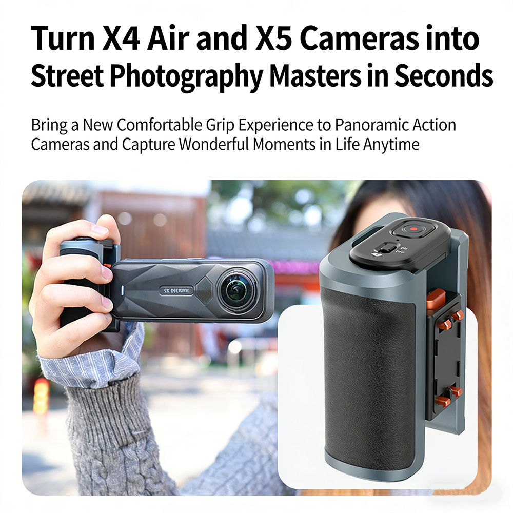 VRIG GA-08SE Street Photograph - Photography Grip Insta360 X5 recension och pris