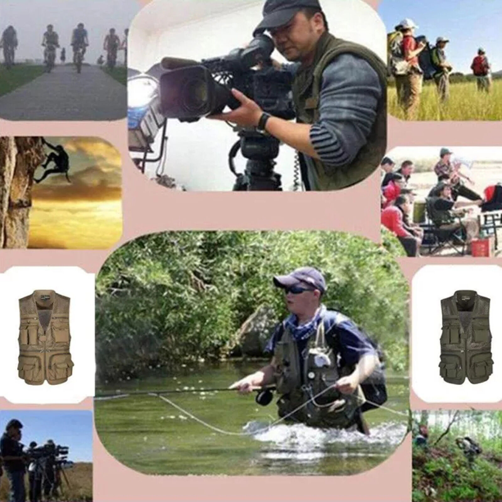Summer Men Tactical Hiking Fis - Photography Jacket recension och pris