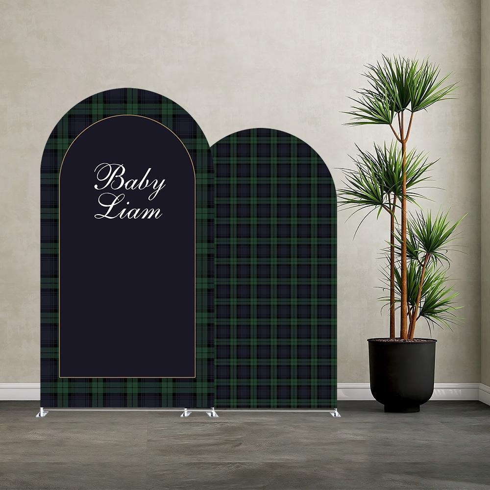 Custom Name Green Plaid Arch B - Photography Names recension och pris